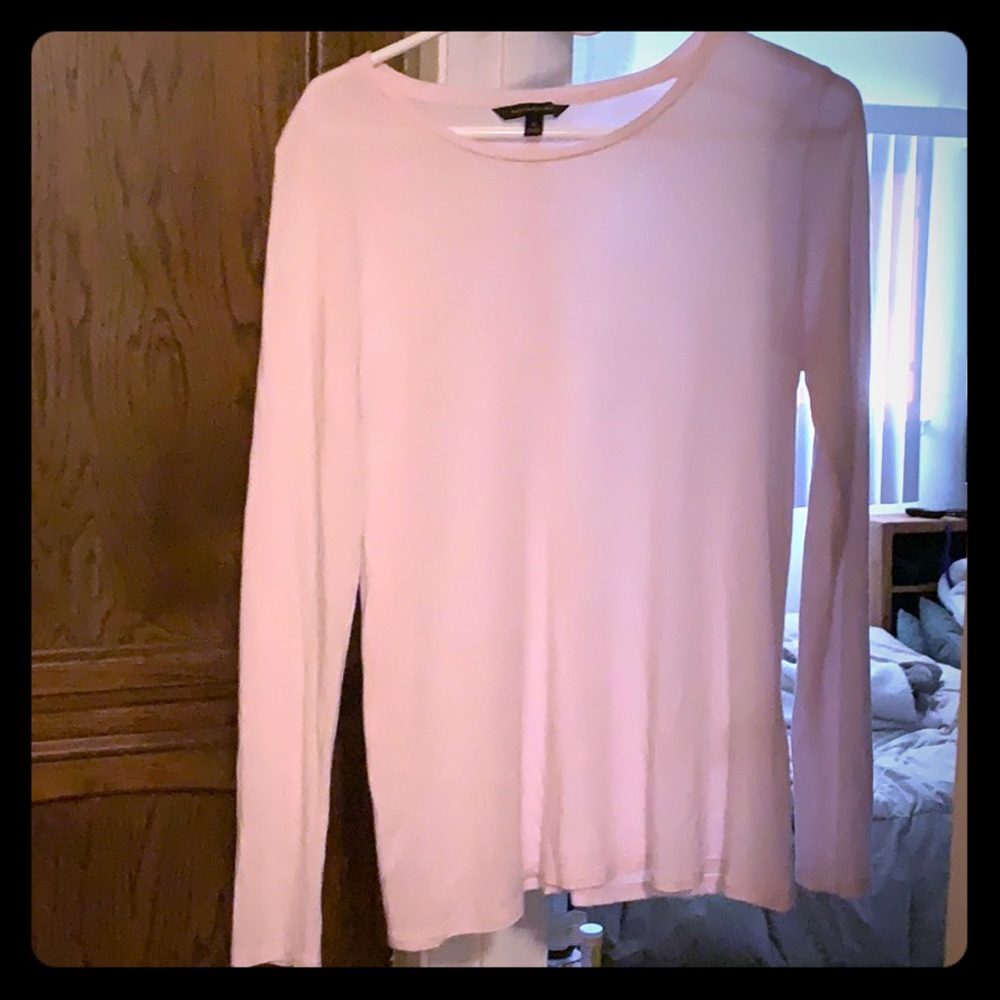 Banana Republic thin pink cotton long sleeve T